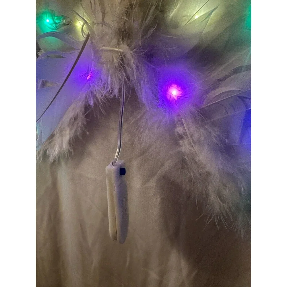 Girl's Angel Costume Includes Lighted Wings Size Medium 7/8‎